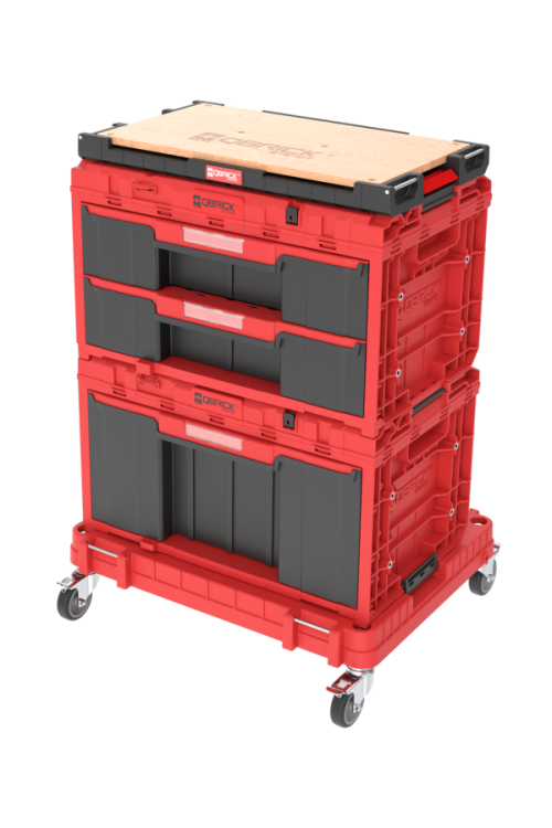 Zestaw skrzyń narzędziowych Qbrick System ONE Red Workshop Drawers Set 7