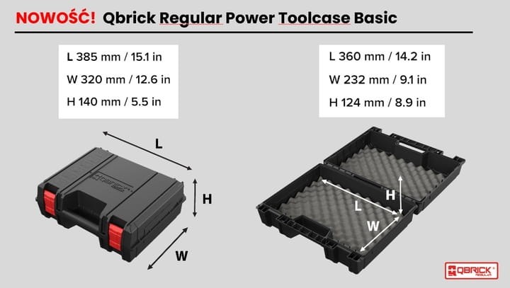 Walizka na elektronarzędzia Qbrick Regular Power Toolcase Basic PF Protective Foam