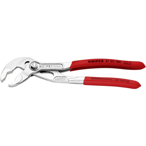 KNIPEX Cobra 87 03 180 – szczypce do rur i nakrętek z regulacją przyciskiem