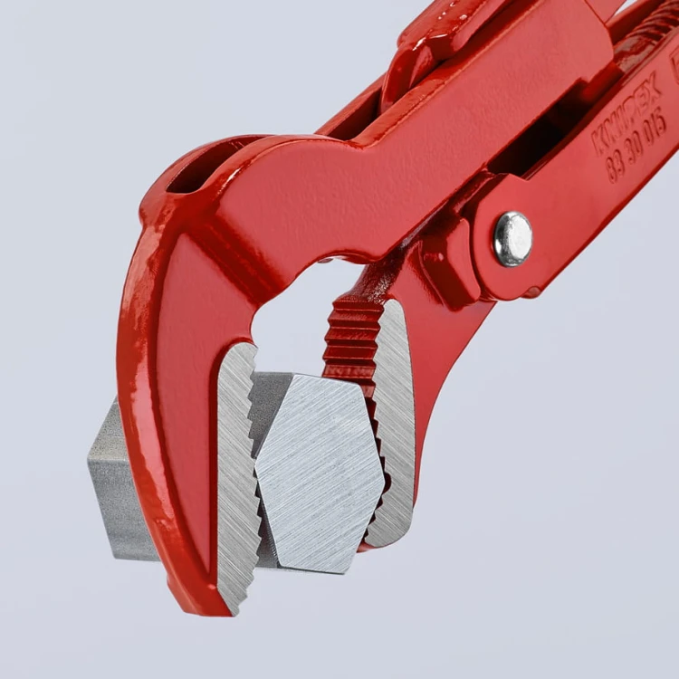 KNIPEX 83 30 015 – konstrukcja szczęk typu S do pracy z rurami