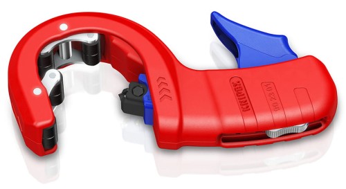 Obcinak KNIPEX DP50 90 23 01 BK do precyzyjnego cięcia i fazowania rur plastikowych o średnicy do 50 mm