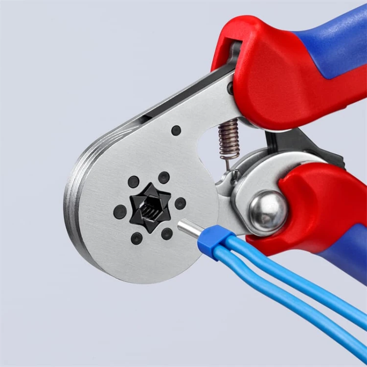 KNIPEX 97 55 14 – boczne podawanie tulejki do profilu zaciskowego