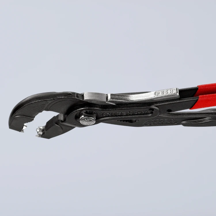 KNIPEX 85 51 250 AF – obrotowe szczęki do opasek sprężynowych i trudno dostępnych miejsc