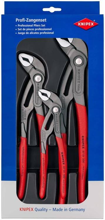1 Zestaw szczypiec nastawnych Cobra 180/250/300 mm KNIPEX 00 20 09 V02 (id: 4460)