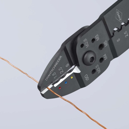 Precyzyjne szczęki zaciskowe KNIPEX 97 32 240 do wykonywania trwałych połączeń przewodów elektrycznych