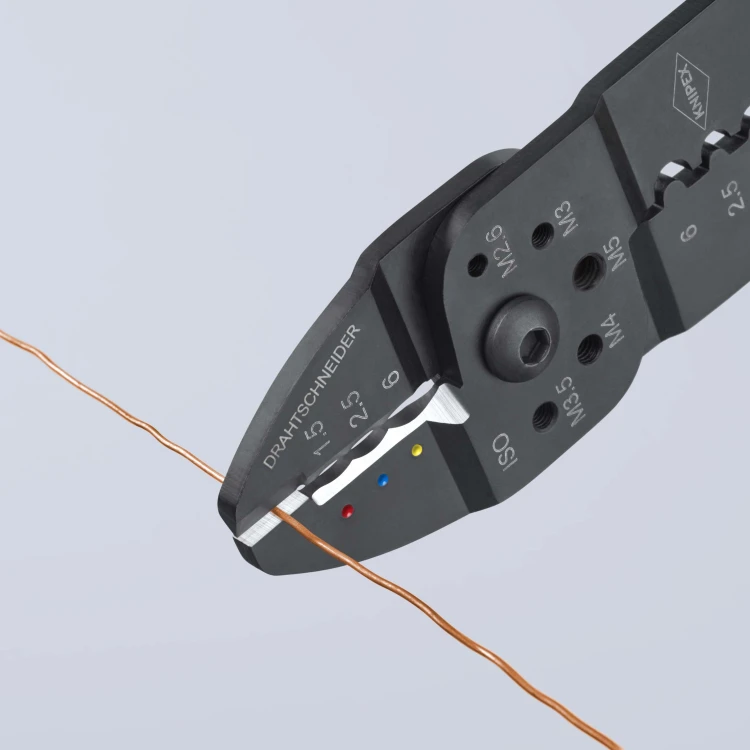 Precyzyjne szczęki zaciskowe KNIPEX 97 32 240 do wykonywania trwałych połączeń przewodów elektrycznych