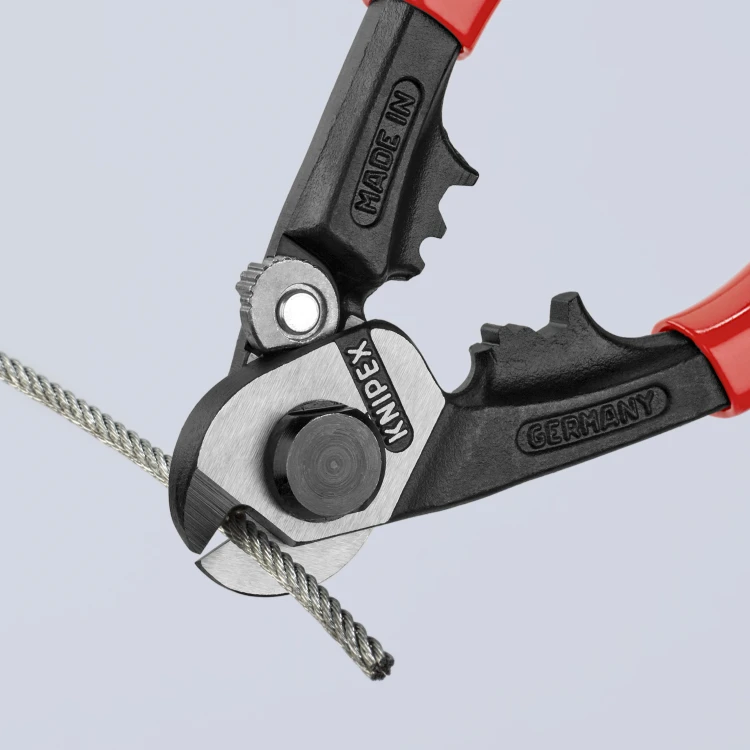Profesjonalny obcinak do lin stalowych KNIPEX 190 mm