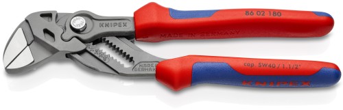 KNIPEX 86 02 180 – szczypce-klucz Comfort 180 mm z zakresem do 40 mm