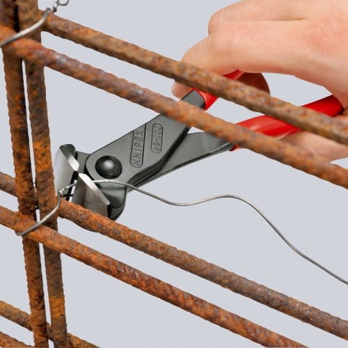 KNIPEX 68 01 180 – szczypce czołowe do cięcia i skręcania drutu zbrojarskiego
