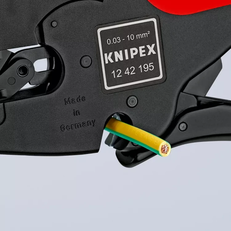 KNIPEX 12 42 195 – ściąganie izolacji z przewodu automatycznym mechanizmem