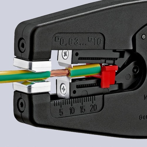KNIPEX MultiStrip 10 – automatyczny mechanizm dopasowania do przewodu