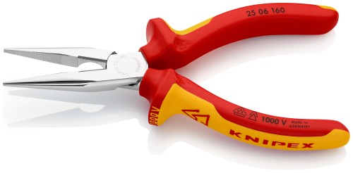 KNIPEX 25 06 160 – proste szczęki do precyzyjnego chwytania przewodów i pracy w trudno dostępnych miejscach