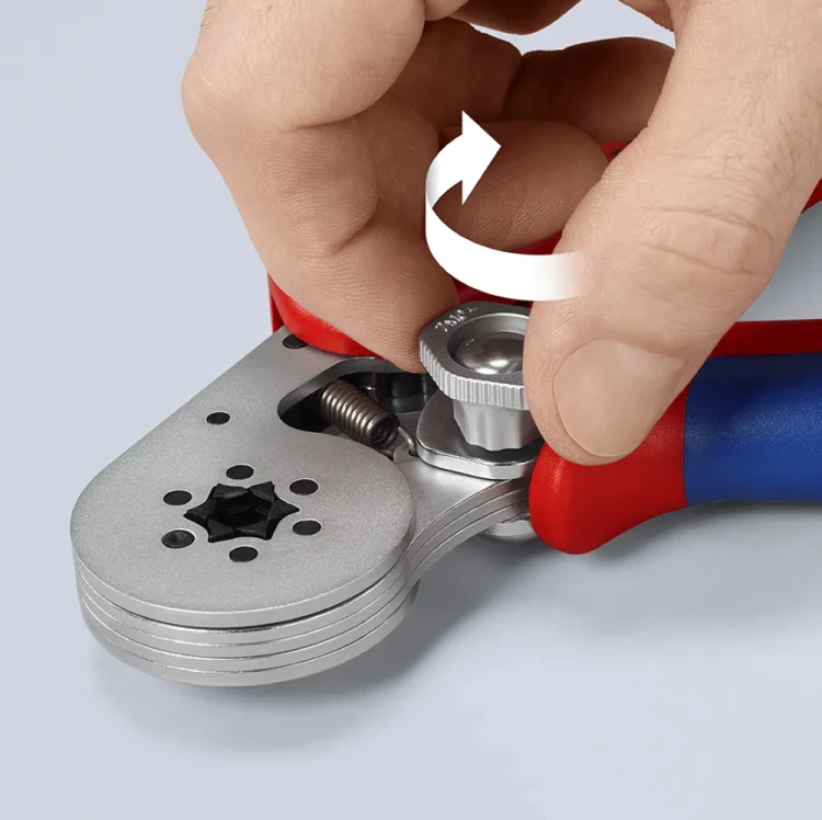 KNIPEX 97 55 14 – precyzyjne pozycjonowanie tulejki w sześciokątnym profilu zacisku