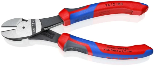 KNIPEX 74 12 180 – mocne szczypce boczne 180 mm ze sprężyną rozwierającą