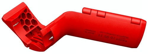 KNIPEX 16 95 11 ErgoStrip XL – otwarte narzędzie do ściągania izolacji z kabli okrągłych Ø 12–28 mm, z widocznymi elementami tnącymi i konstrukcją wewnętrzną.