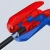 KNIPEX ErgoStrip PV 16 95 03 SB – precyzyjne zdejmowanie izolacji z czarnego przewodu z użyciem profilu odizolowującego i ogranicznika długości.