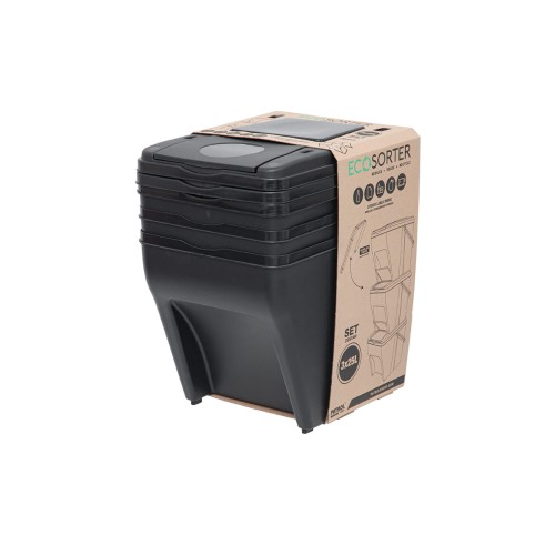 Kosze do segregacji odpadów 3 x 25L Ecosorter (id: 177)